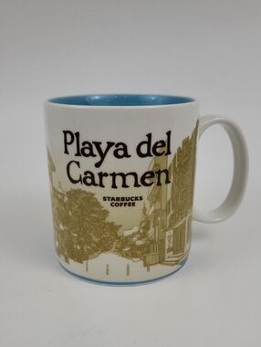 Starbucks Global Icon Mug Playa Del Carmen Mexico 16 oz Coffee Cup Collector